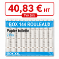 Lot de 144 rouleaux de Papier Toilette 2 épaisseurs