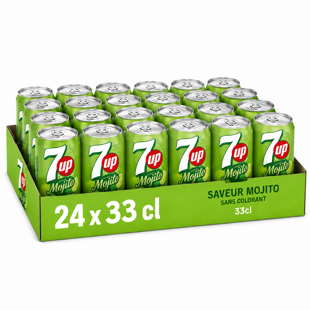 Lot de 24 Canettes de 7up Mojito 33 cl