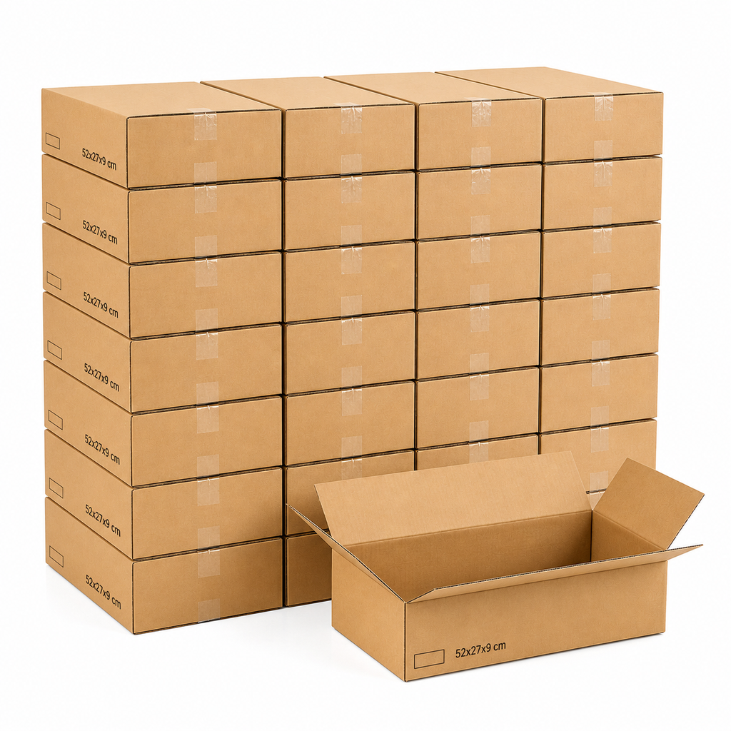 Lot de 25 cartons d'expédition 52 × 27 × 9 cm déménagements