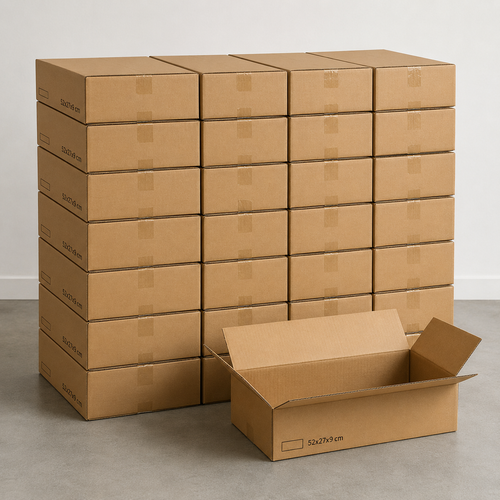 Lot de 25 cartons d'expédition 52 × 27 × 9 cm déménagements