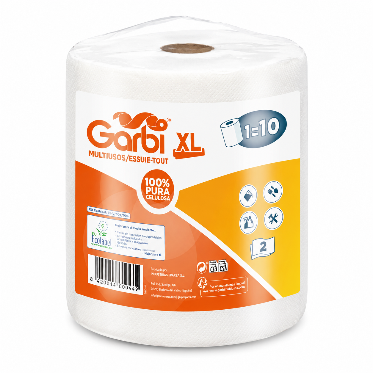 Lot de 12 Rouleaux d’Essuie-Tout XL 2 Plis