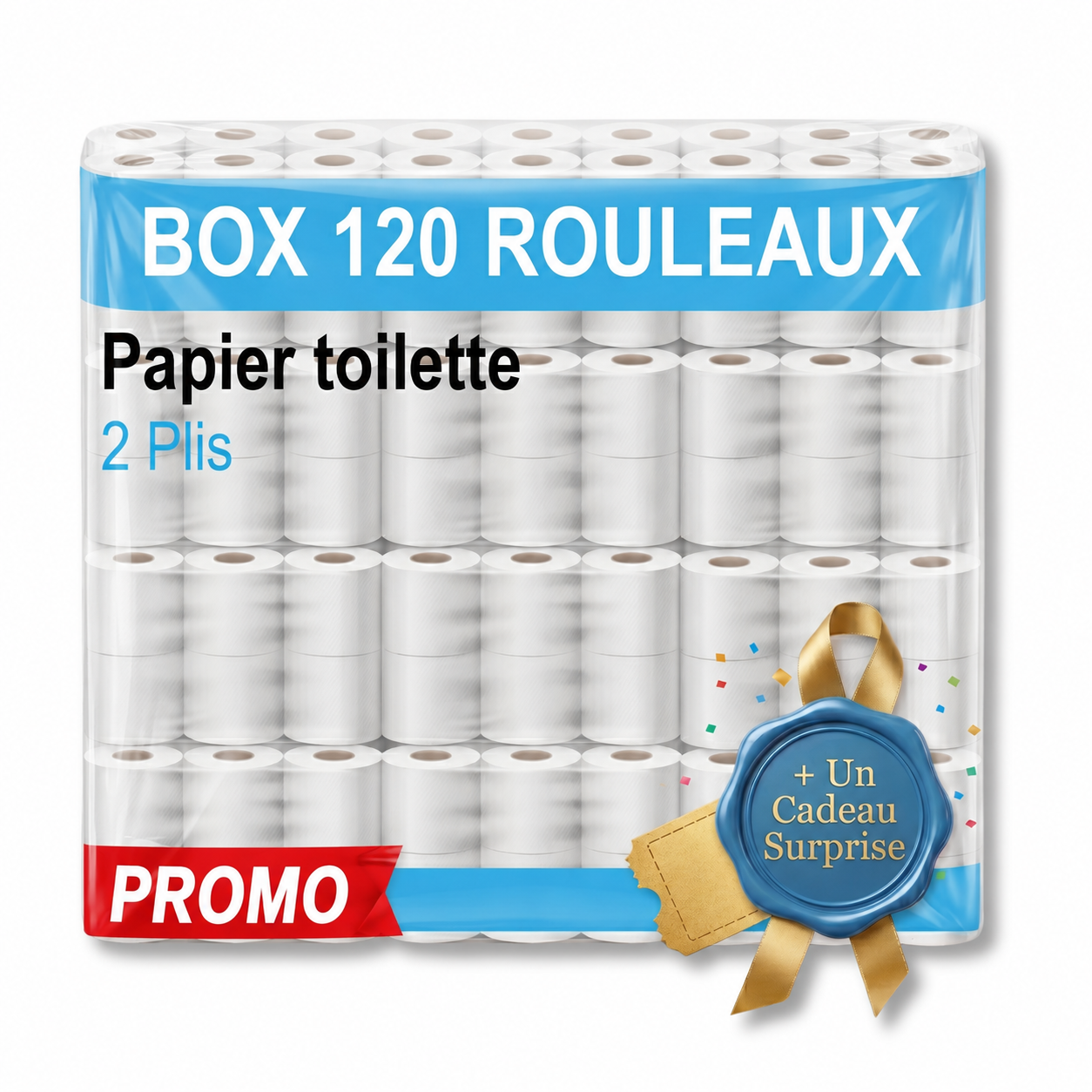 Papier Toilette 2 épaisseurs en gros + Livraison Gratuite